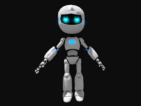3d model cute robot rigged 1 male 3d model low poly vr ar low poly cgtrader