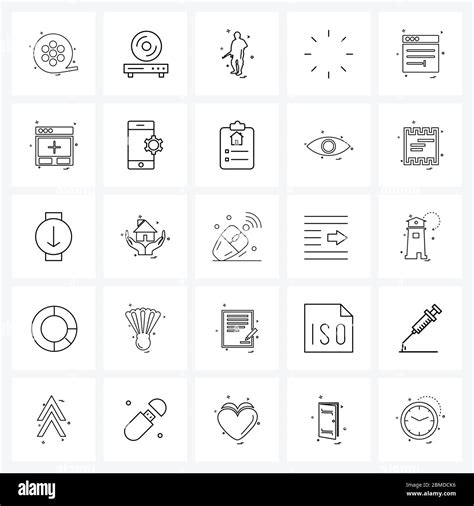 25 Editable Vector Line Icons And Modern Symbols Of Internet Web