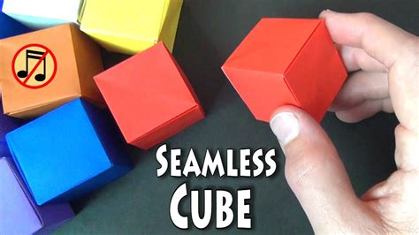 Take the three 1 inch sides and fold them at 90° angle, straigh up. Origami Seamless Cube (no music) - YouTube
