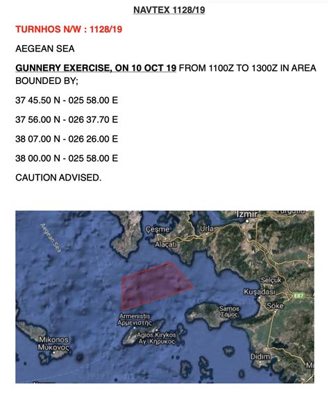 Δύο νέες παράνομες navtex εξέδωσε το σάββατο η τουρκία, τις πρώτες της χρονιάς, αμφισβητώντας την ελληνική δικαιοδοσία πέριξ της κρήτης. Τουρκικά UAVs εντός Συρίας και NAVTEX στο Αιγαίο από την ...