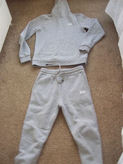 Boys Light Grey Rascals Hooded Tracksuit Age 13 14 Years In