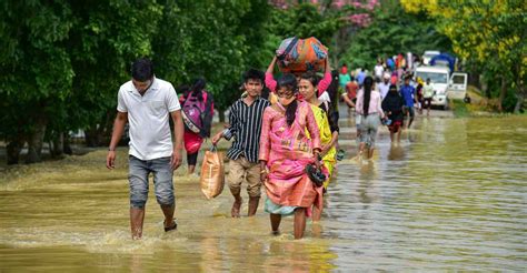Floods Landslides Wreak Havoc In Indias Ne