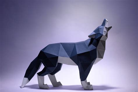 Wolf Papercraft Template Instant Download Etsy Papercraft Templates Porn Sex Picture