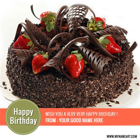They say the proof is in the this chocolate cake recipe truly is the best ever! Wish You A Very Happy Birthday Chocolate Cake With Name ...