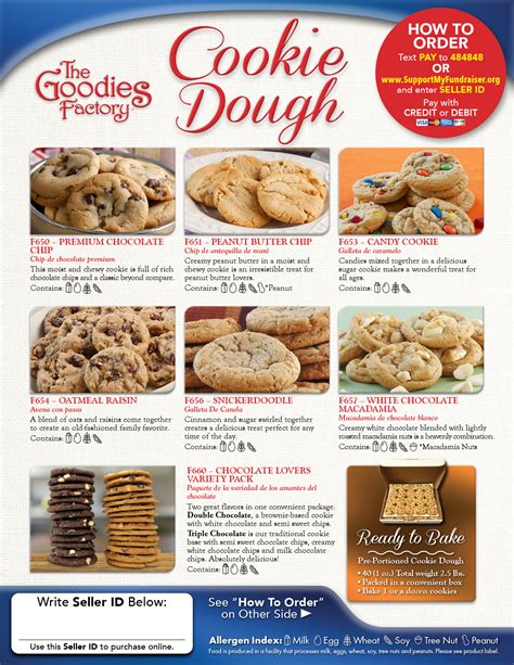 Support My Fundraiser Cookie Dough Handout The Goodies Factory