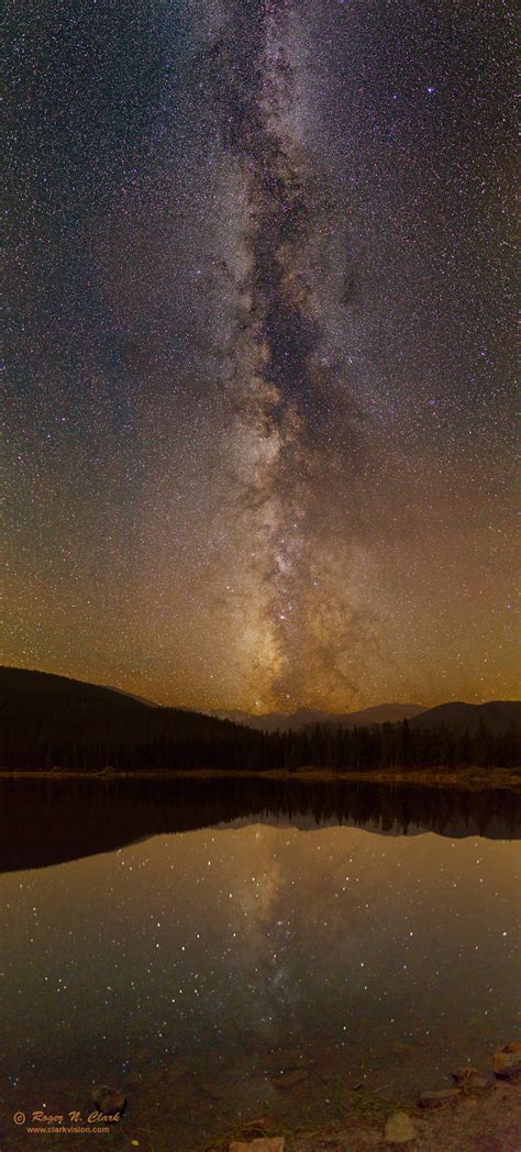 Clarkvision Photograph Milky Way Reflection At Echo Lake Colorado