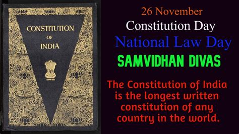 Constitution Day India 26 November Samvidhan Divas National Law Day