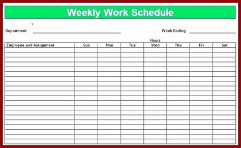 Weekly Employee Schedule Template Excel Inspirational Weekly Work 17