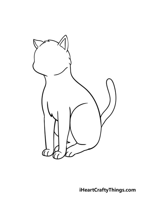 Cat Drawing How To Draw A Cat Step By Step