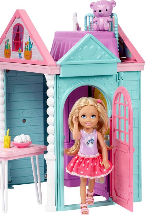 Barbie Club Chelsea Playhouse 2 Story Dollhouse With Chelsea Doll