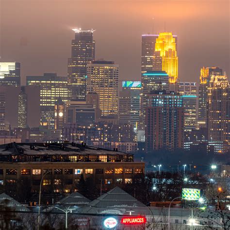 January Minneapolis Skyline - Pictures of Minneapolis Minnesota