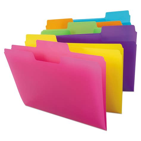 Top Tab Poly Colored File Folders by Smead® SMD10515 | OnTimeSupplies.com