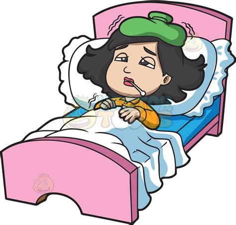 Feeling Sick Cartoon Clipart Vector Toons