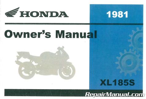 1981 Honda Xl185s Motorcycle Owner Manual
