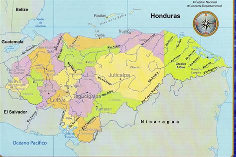 Mapas De Rios De Honduras Mapas De Honduras