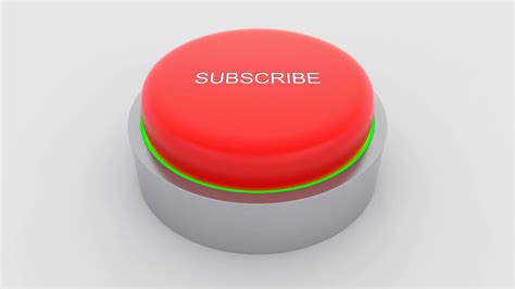 Big red button with subscribe inscription being pushed. Conceptual 4K clip Stock Video Footage ...