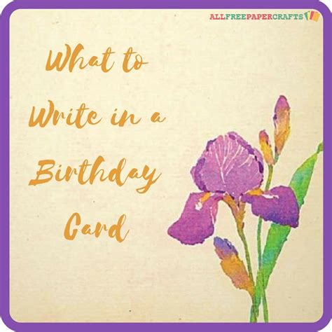 ✓ to my partner in crime, may we always. What to Write in a Birthday Card | AllFreePaperCrafts.com