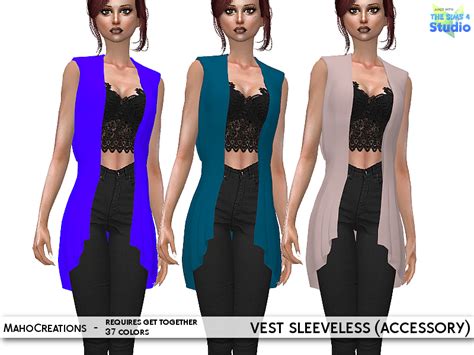 The Sims Resource Sleeveless Vest Accessory