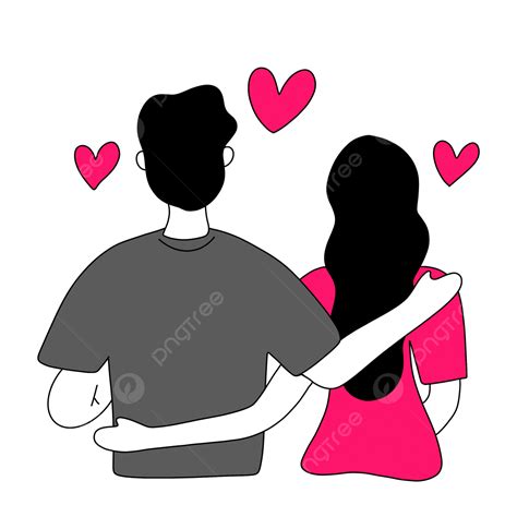 Love Each Other Clipart Png Images Valentines Day Line Character