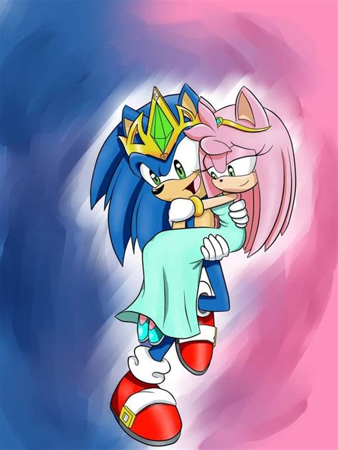 Sonamy King And Queen By Fantasticmassy203s On Deviantart Sonic Sonic And Amy Sonic The
