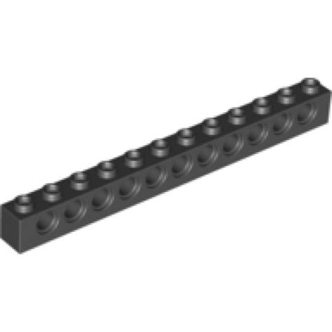 Lego Part 3895 Technic Brick 1 X 12 With Holes Black 389526