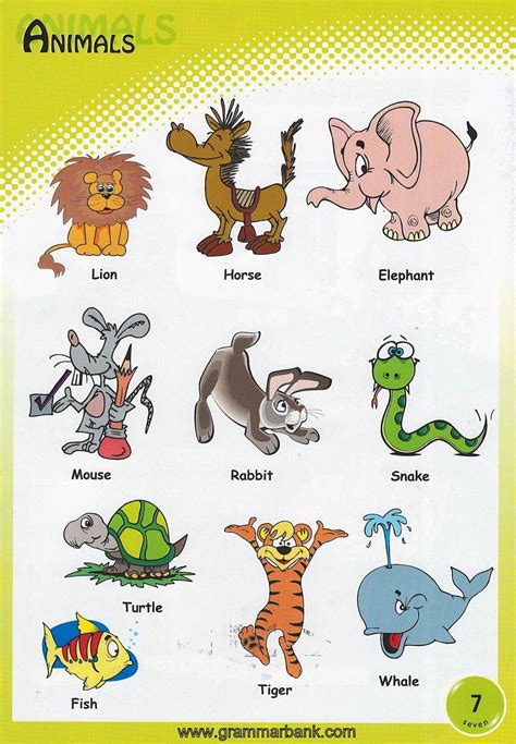 Esl kids flashcards for classroom teaching. Animals Vocabulary For Kids