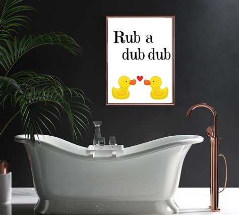 rub a dub dub bathroom print bathroom decor bathroom wall etsy 日本