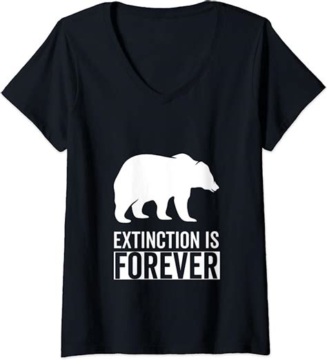 Amazon Com Womens Extinction Is Forever Endangered Species Wildlife Activists V Neck T Shirt