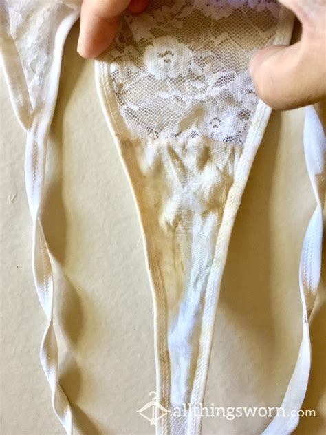 Buy Panty Stuffed Satined Well Scented White Lace Thon
