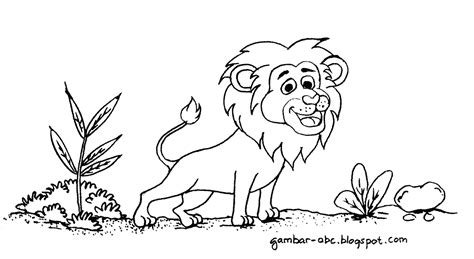 Mewarnai Gambar Hewan Singa Si Raja Hutan Untuk Belaj