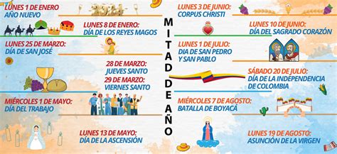 Calendario De Feriados Y Días No Laborables De 2024 En Colombia