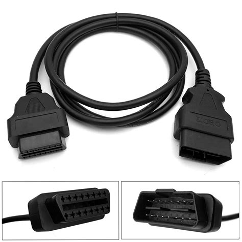 New 16 Pin Obd2 Obdii Male To Female Extension Cable Auto Car