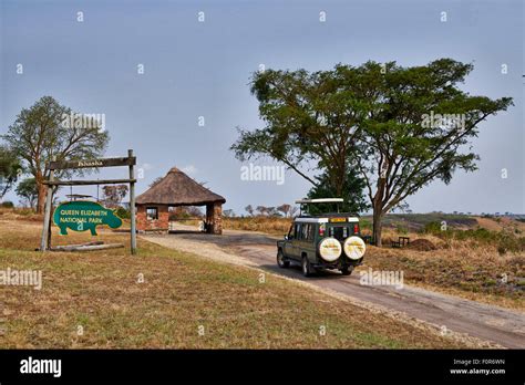 Entrance Gate Ishasha Sector Queen Elizabeth National Park Uganda