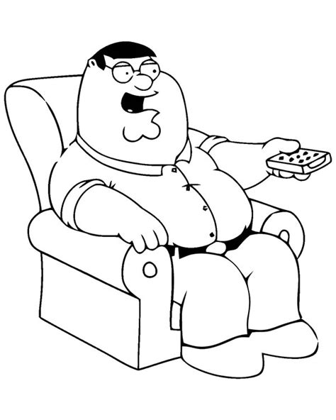 See more ideas about coloring pages, family guy, coloring pages for kids. Peter Using TV Remote In Family Guy Coloring Page : Kids ...