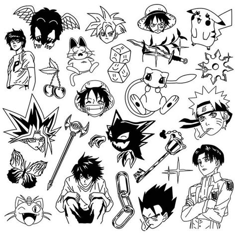 Aggregate 73 Anime Tattoo Flash In Coedo Com Vn