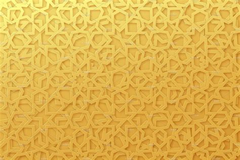 Arabic Pattern Background Islamic Gold Ornament Vector Arabic
