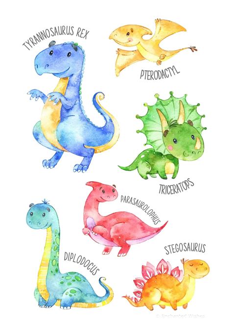 Dinosaur Names Printable Prints Wall Art Printable Prints