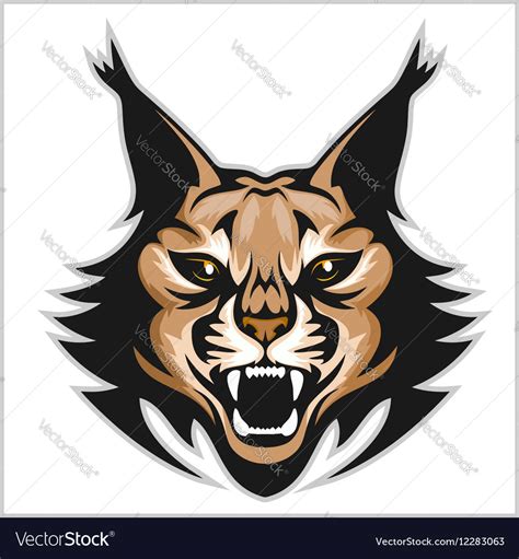 Lynx Mascot Logo Head Of Lynxes Isolated Vector Image