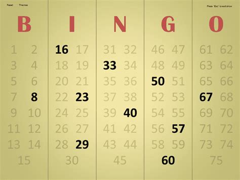 Bingo Master Board Powerpoint Games By Tim