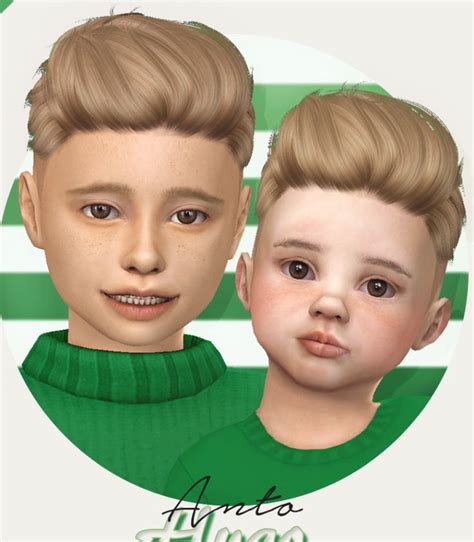 Sims 4 Cc Custom Content Child Toddler Boy Male Hairstyle Anto Hugo