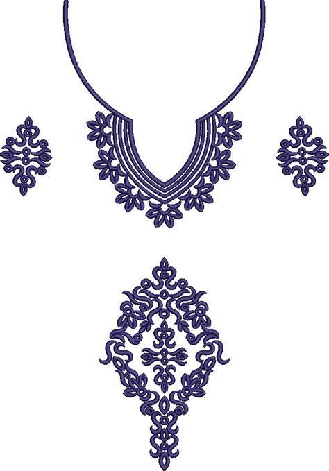 Arabic Neck Embroidery Designs Dresses 23