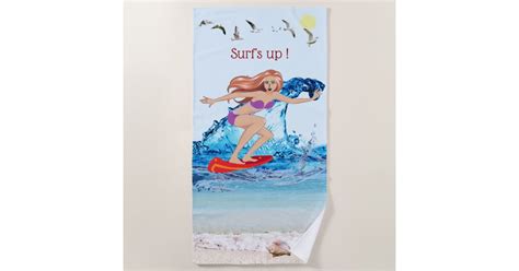 Surfs Up Beach Towel Zazzle