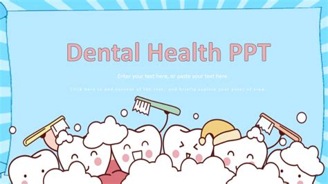 Cute Cartoon Ppt For Dental Healthpptx Presentation