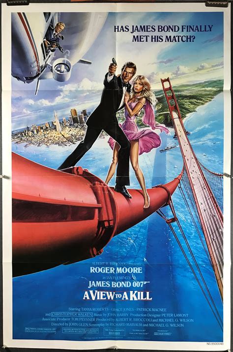 A View To A Kill Original Roger Moore Vintage James Bond Movie Poster