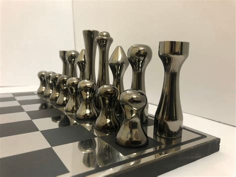 Metal Chess Set Unique New York Skyline Design Aluminium Etsy