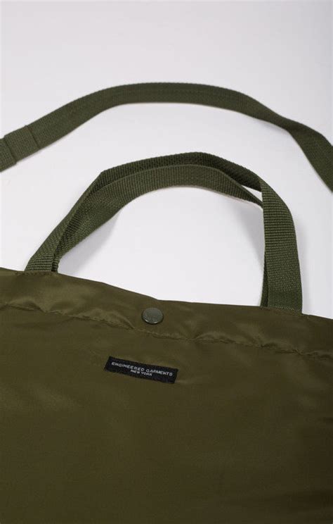 Carry All Tote Olive Flight Satin Nylon Engineered Garments Epitome