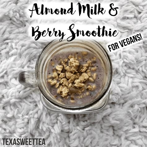 It's lightly creamy and brings fruity purees together into the ideal texture. Almond Milk & Berry Smoothie