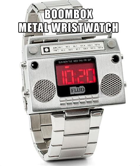 Boombox Metal Wristwatch Stocking Stuffers Dump A Day