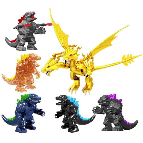 Godzilla Minifigures Toys Big King Ghidorah Blocks Toy Shopee Malaysia
