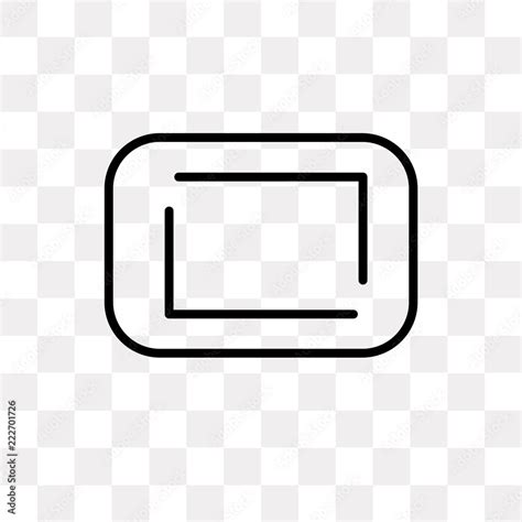 Rounded Corners Square Icon On Transparent Background Modern Icons